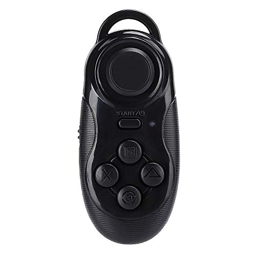 Labuduo mit Gamepad, kabelloser Maus, kabellosem Selfie-Schwarzlicht-Multifunktionsgriff, Bluetooth-Fernbedienung, Mini-Gamepad, für Selfies, Spiele, Musik(Black) Cover