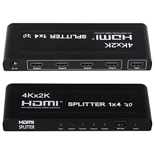 Splitter Divisor De Sinal Hub Hdmi 4 Portas 1x4 1 Entrada 4 Saídas 4k E Full Hd 1080p