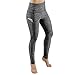 Produktbild Eaylis Damen Hohe Taille Sport Leggings, Damen Patchwork Sport Leggings, Yoga Sporthose mit Seitentaschen, Damen Leggings, Classics Stretch Workout Fitness Jogginghose (Grau, Medium)