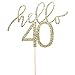 Hello 40 Glitter Cake Topper - Smash Cake Topper, 40th Birthday Cake Topper for photo booth props, Glitter cake decorating supplies, Forty Birthday, Any Age Cake Topper (HELLO 40TH)