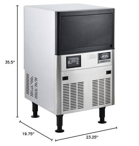 Máquina de hielo Nexel automática 120 libras con depósito 40 lb miniatura 5