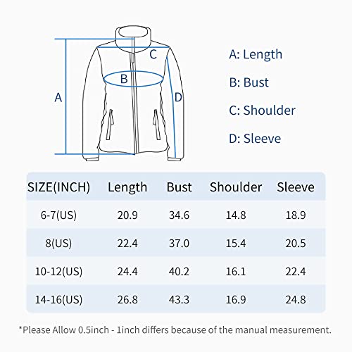 Ggleaf Girl's Hooded Warm Winter Coat Quilted Thicken Puffer Jacket With Removable Hood Navy 6-7 #TOP6