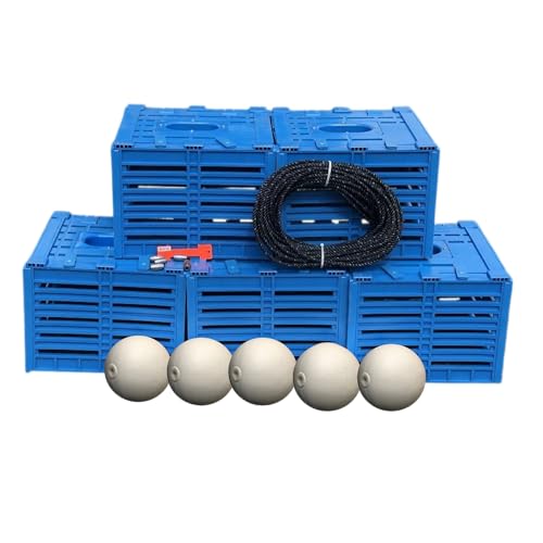Joy Fish Heavy Duty Plastic Crab Trap Without Bottom (5 Pack)