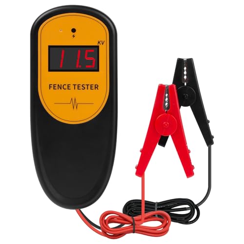 FarmNix Testeur de Clôture Électrique Numérique 0.5–13KV, Voltmètre pour Clôture Électrifiée, Détection de Pannes, Avec Batterie 9V