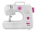 Produktbild Venga! Kompakt-Nähmaschine, Ideal für Anfänger, 16 Programme, Doppelfaden, 2 Geschwindigkeiten, Mit Zubehör Mini-Kit, Weiß/Pink, VG SWM 3010