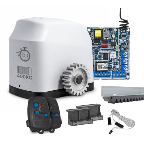 Kit Motor Portão Eletrônico Deslizante Peccinin Nice DZ Gatter Fast 400Kg C/ 3M Cremalheira (127, Volts)