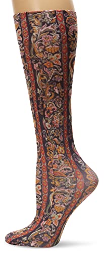 Celeste Stein Therapeutic Compression Socks, Black Versache, 15-20 mmhg, 1 Pair