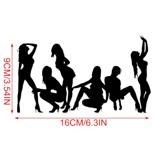 Image of 6.3 inch Panty Dropper Stickers Sexy Funny Decal Reflective Vinyl Stickers for Car Bumper Window Laptop (Sexy Women Black)