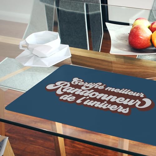 Sets de table bleu souples grand format pour protéger la table en rando - 6