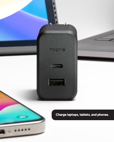 Mophie GaN Up to 60W Dual-Port USB-C Wall Charger (Black) - image 3