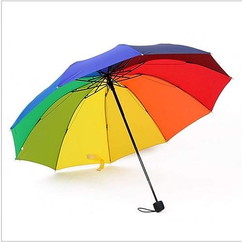 Paraguas automáticas plegables Rainbow Fold resistentes al agua para hombres y mujeres urbanos