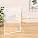 NIUBEE 5x7 Picture Frame, Acrylic Clear Photo Frame with Magnets for Tabletop Display, 2 Pack