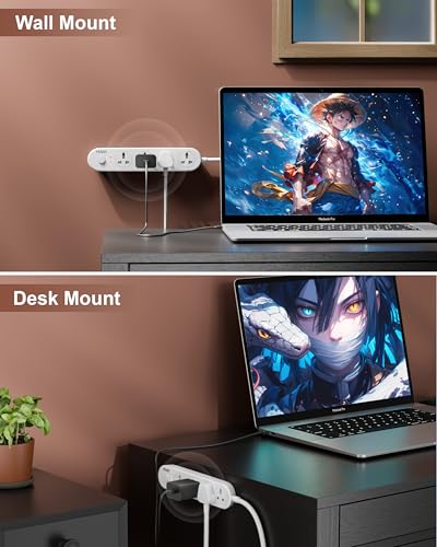 Image of FEDUS Surge Protector, 4 Universal Sockets with Individual Switch, 32 Feet 10 Meter Long Cable, Extension Board Cord, Automatic Overload Protection, Fireproof Power Strip Switch Board, Spike Guard