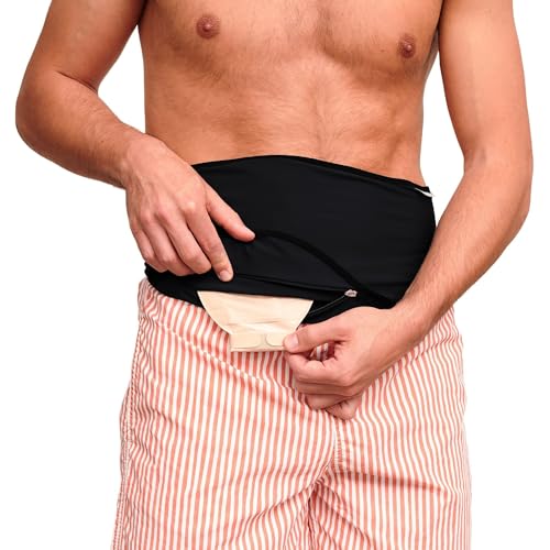 SIIL Ostomy belt for Men & Women, Black. These Ostomy bag covers Acts as Colostomy Belt, Ileostomy Belt as this Stoma Support belt is compatible W/Colostomy bags, Ileostomy bags. Made in Europe