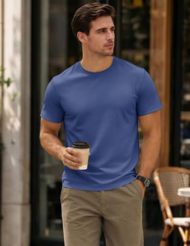 Image of MAGCOMSEN Mens T-Shirts Short Sleeve UPF 50+ Lightweight Moisture Wicking Basic Crewneck Casual Summer Cooling T Shirt