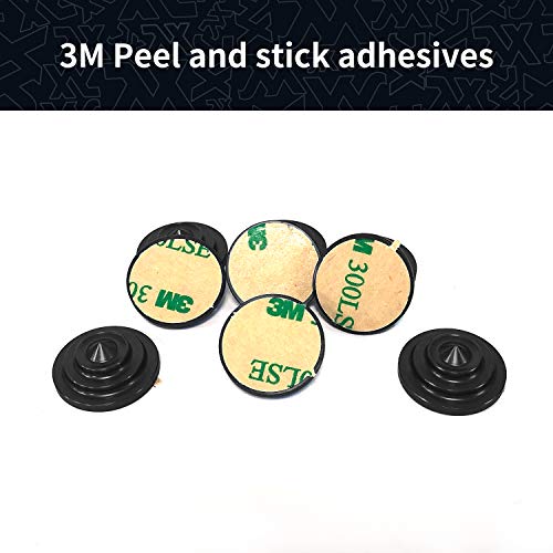 Xcman 4 Layer-Cone Studs 7.87 Inch Dia Aluminum Snowboard Stomp Pad - 9Pcs #TOP4