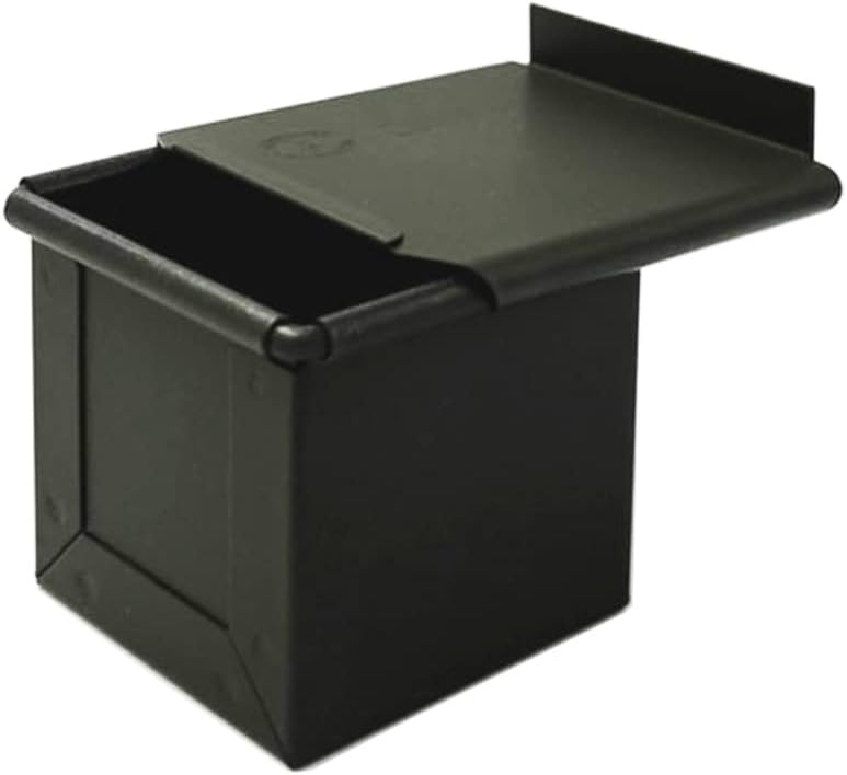 Matsunaga Seisakusho MB Teflon Coated Cube 60 Square Bread Mold, Black