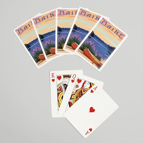 Maine, Canoe and Lake, 52 Naipes Póker para Adultos miniatura 7