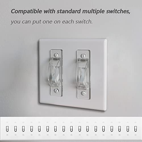 Wall Switch Guard, Ilivable Child Proof Light Switch Plate Covers Protects Your Lights Or Circuits From Being Accidentally Turned On Or Off By Children And Adults (Clear, 2 Pack) #TOP3