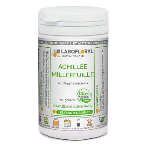 Achillée Millefeuille Labofloral 50 gélules dosées à 200 mg - Complément alimentaire - Digestion, respiration - Fabriqué en France