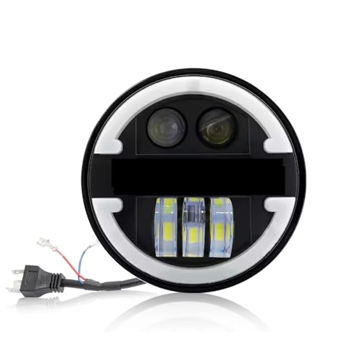 Phare pour moto feux de route croisement et feux de jour DRL multicolores 3/4