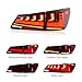 HCmotion Tail lights Assembly for 2006-2013 Lexus Sedan IS250/IS350/ISF, Tail Lamp With Start UP Animation DRL light & Sequential Turn Signal, LED Tail Lights Replacement (V2 Red)