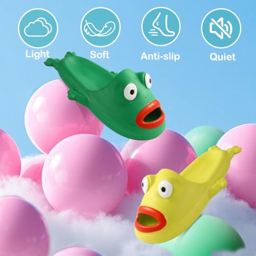 Womens Slides,Cloud Slides for Women Men,Frog Slippers,Frog Flip Flops,Funny House Slide Sandals for Beach Pool Shower Outdoor Indoor3