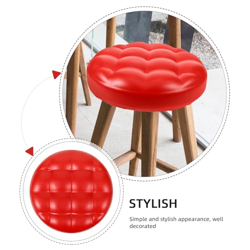 Coussin rond en similicuir pour tabouret de bar résistant - 5