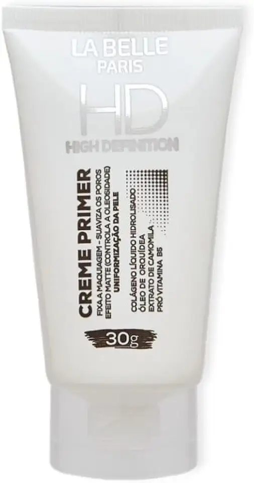 Primer Facial HD Efeito Matte 30g La Belle | Controla Oleosidade, Minimiza Poros, Fixa Maquiagem