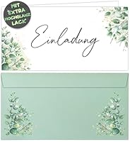 VULAVA 12x EINLADUNGSKARTEN + 12x Umschläge - die Party Karten sind die EINLADUNG für Hochzeit Standesamt Geburtstag Konfirmation Kommunion Taufe Jugendweihe Junge Mädchen Kinder Hochzeitseinladung