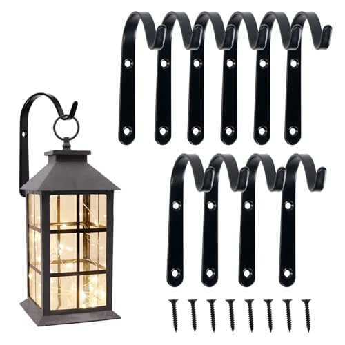 Celebration Directre 10PCS Hanging Basket Bracket Hooks Wall Plant Hangers Metal Iron Plant Holder Garden Hooks for Hanging Fence Lanterns, Bird Feeders, Wind Chime