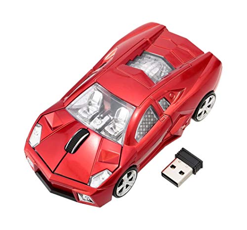 Klein Design CM0022 Souris Optique sans Fil modèle Voiture de Sport Couleur Rouge