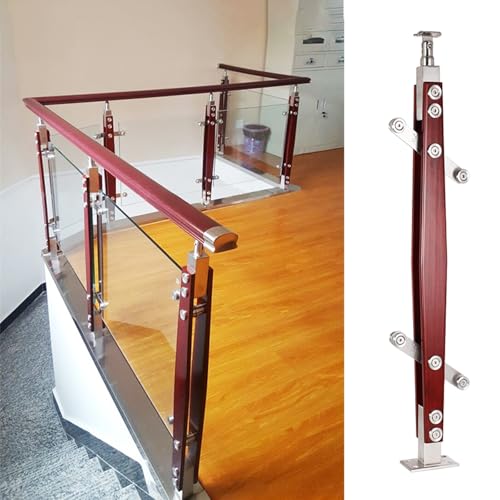 Poteaux de balustrade en verre escalier extérieur balustre terrasse niveau inclinée