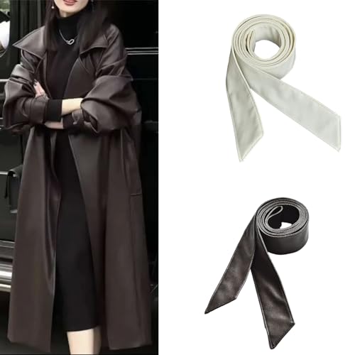 Belt For Women PU Sash Tie Waist Band For TrenchCoat Overcoat Black Down Coat Replacement Belt Down Coat Belt3