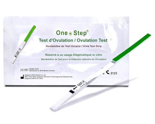 50 One+Step test d'ovulation avec sensibilité optimale 20 miu/ml - test de fertilité pour femme - ovulation - désir d'avoir des enfants