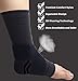 gonicc Professional Foot Sleeve Pair(2 Pcs) with Compression Wrap Support(Middle, Black), Breathable, Stabiling Ligaments, Prevent Re-injury, Ankle Brace, Volleyball Protective Gear Ankle Guards