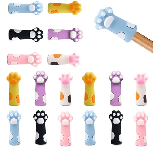 SPANSEE Stricknadelspitzenschutz, Katzenpfoten-Stricknadelspitzenschutz, Nadelstopper, Strickbedarf, passend für Nadeln der Größe 11–17 (8 mm-12,75 mm), 6 Stück