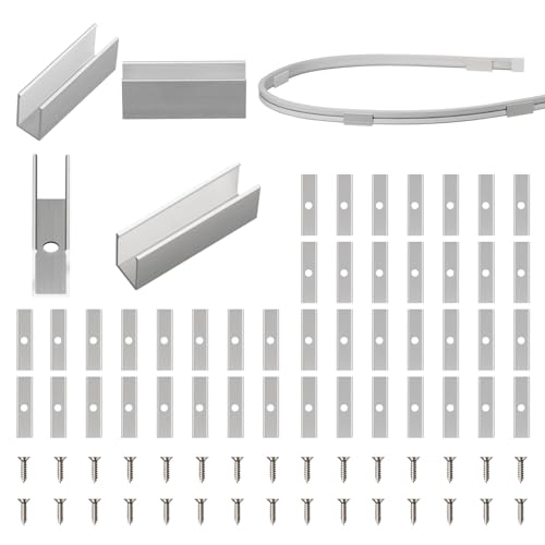 Neon Rope Light Mounting Brackets, Neon LED Accessories 120Pcs Neon Lights Aluminum Install Fixing Clips Accessories for 6x12mm Silicone LED Neon Strip Lighting