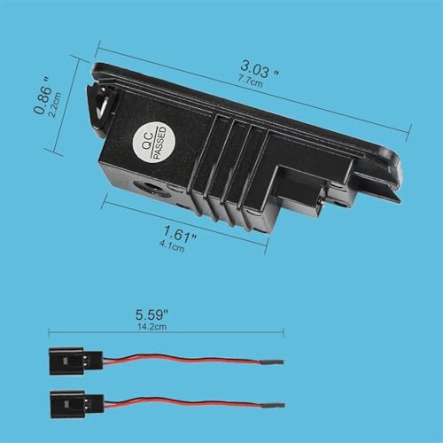 Luces matricula LED para coche Superb 3T4 luz trasera impermeable de 12V 2Uds 5