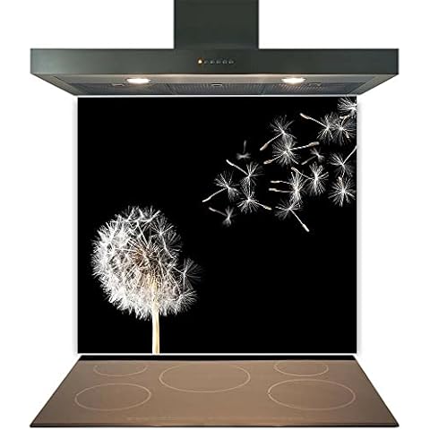 Kitchen Glass Splashback Toughened Tile Cooker Panel Any Size Blowing Dandelions Design Cover