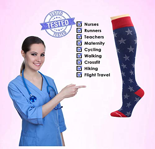 Image of Dr. Motion 3 Pairs Therapeutic Graduated Compression Women's Knee-hi Socks