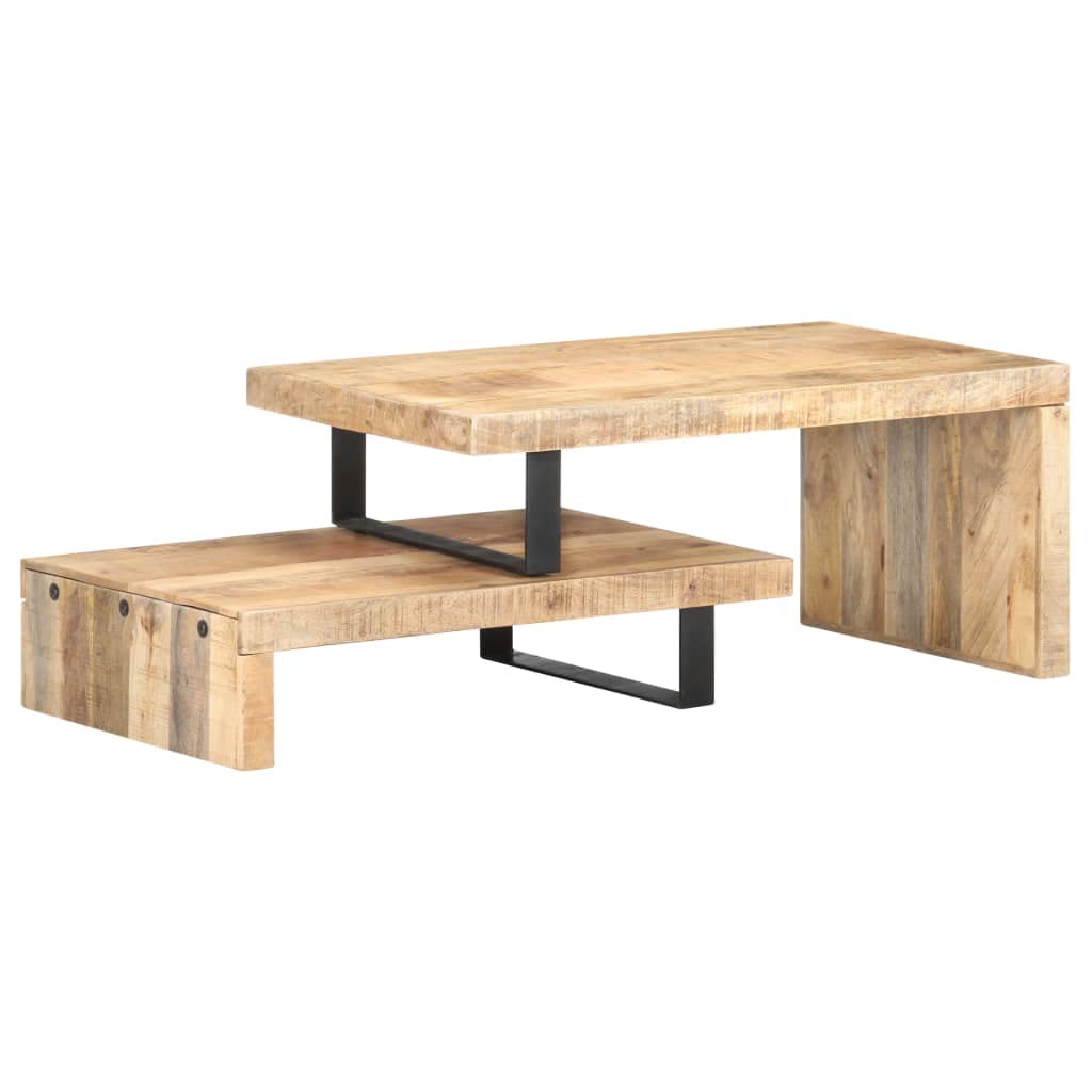 Générique Ensemble de Table Basse 2 pcs Bois de manguier Massif,Meubles, Tables, Tables Basses et Tables d'appoint, Tables Basses, Brun (Poids 19.44KG)