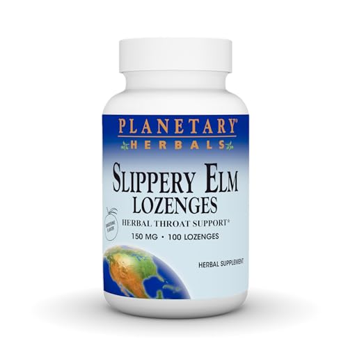Planetary Herbals Slippery Elm Tangerine Lozenges Herbal Throat Support 100 Lozenge