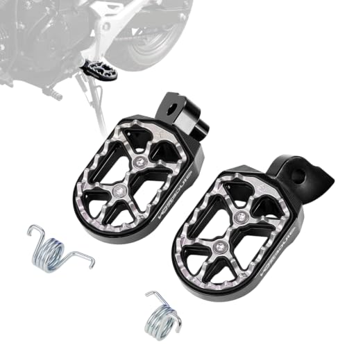 Image of JFG RACING Dirt Bike Foot Pegs,Double Deck CNC Rest Pedal Footpegs for YZ65 18-26 /YZ85 02-26 /YZ125 97-26 /YZ250 98-26 /YZ250F 01-22 /WR250F 01-24 /YZ450F 03-22 /WR450F 03-26 /YZ125X YZ250X-Black