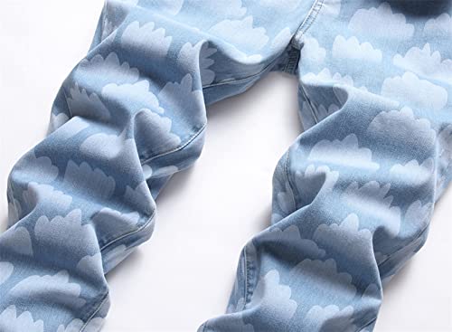 Maiyifu-GJ Men's Stretch Printed Ripped Jeans Distressed Skinny Washed Denim Pants Tie Dye Slim Fit Hip Hop Jean Trousers3