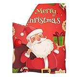 chaqlin Weihnachtsmotiv-Überwurfdecken, tragbar, für Sofa, Bett, Couch, Schule, Büro, Stuhl, Decken, Frohe Weihnachten, Weihnachtsmann, Decken für Damen, Herren, Erwachsene, Kinder