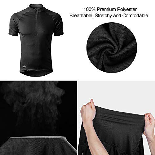 Inbike IM8130BLACK4 Cycling Jersey Men, Short Sleeve Shirt Bike Accessories Running Tops Bike Biking Shirt Black X-Large thumb #8