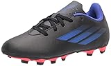 adidas X Speedflow.4 Flexible Ground Soccer Shoe, Black/Sonic Ink/Solar Yellow, 5 US Unisex Big Kid