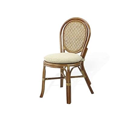 Denver Dining Handmade Wicker Side Chair with Cream Cushion Natural Rattan, Colonial 41w4mXPJW7L. SS400