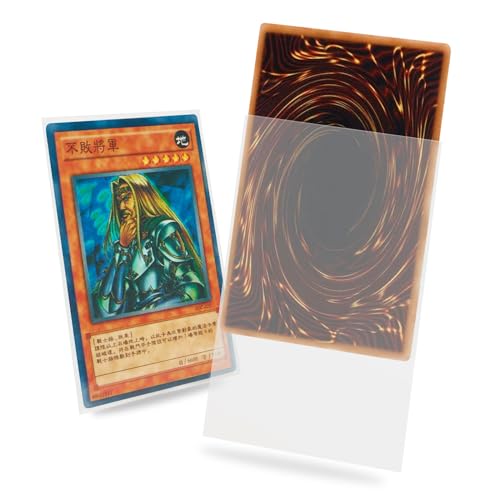Image of 200 Counts Yugi-oh Card Sleeve, FOTEEMO Japanese Small Card Sleeves Card Sleeves for Trading Cards Card Protector Sleeves Back Textured Perfect Shuffling Sleeve (Clear /62 * 89mm)